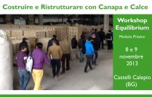 corso pratico Equilibrium sulla bioedilizia in canapa e calce